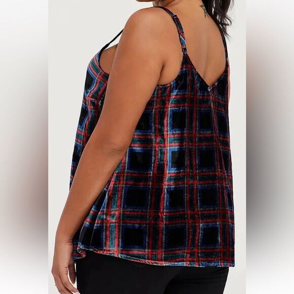 NWT Torrid Plus Size Plaid Velvet Swing Tank
Cami Top Holiday Christmas - Picture 2 of 6